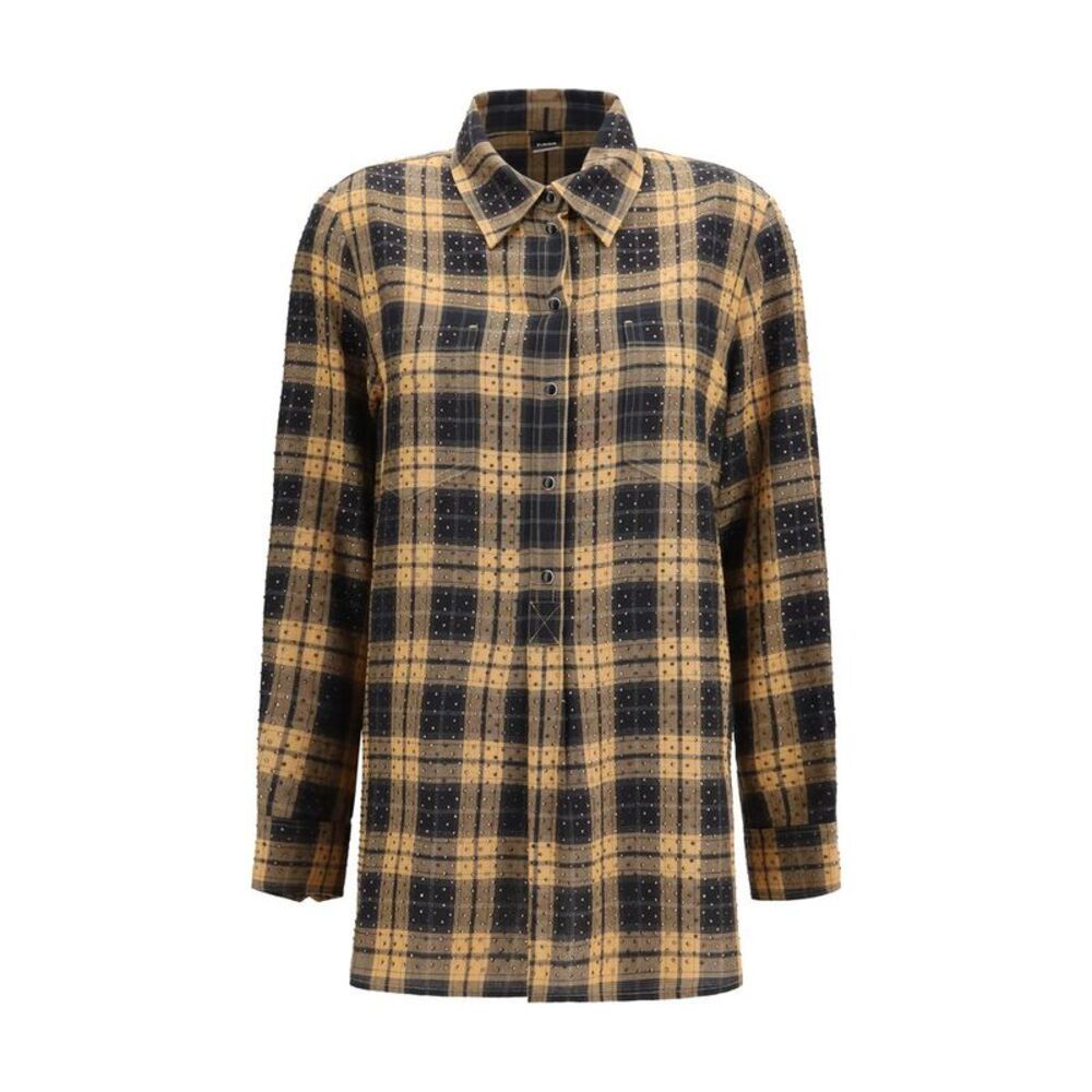 PINKO Beige Viscose Pattern Women's Shirt